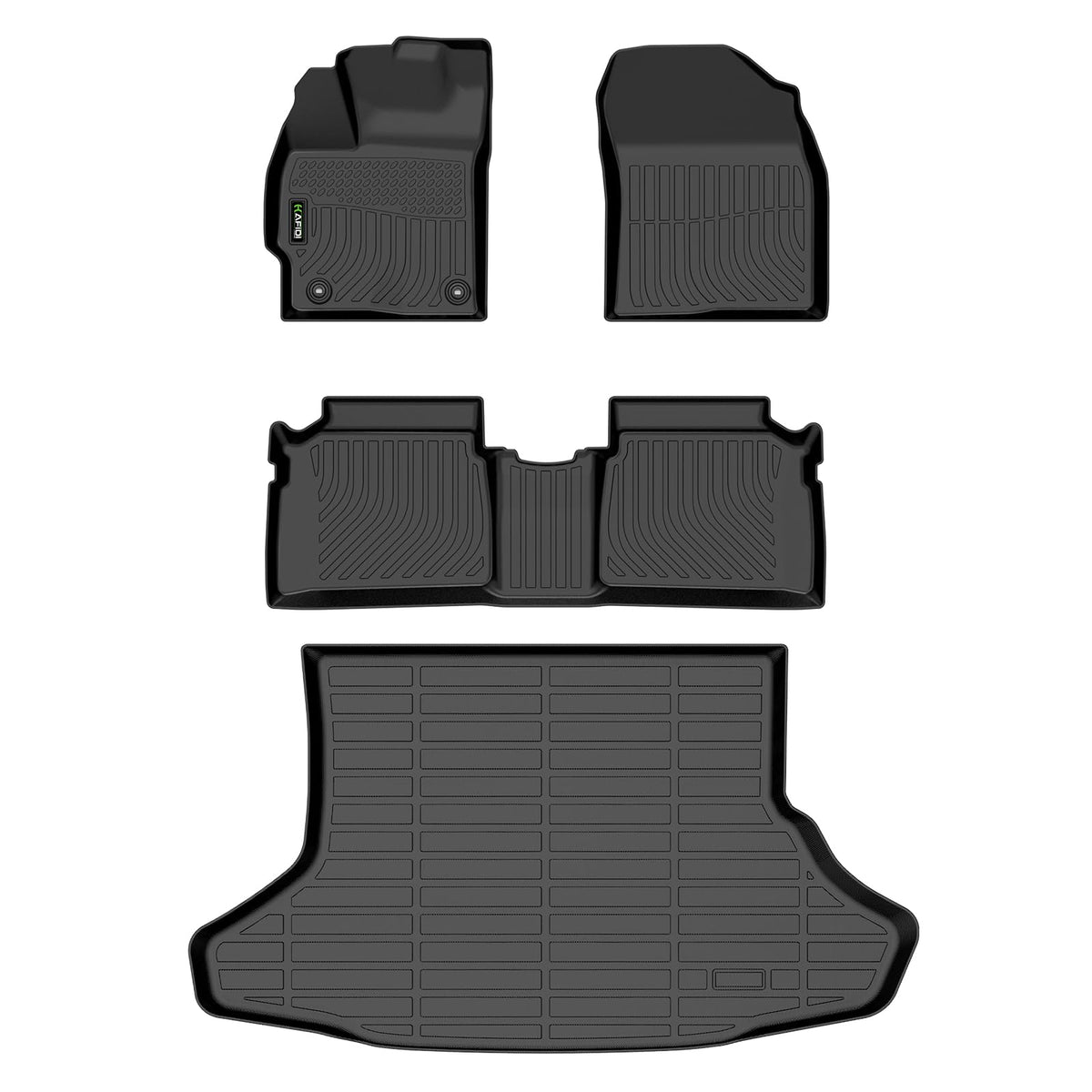 HAFIDI® Floor Mats & Cargo Liner Set Fit for 2023-2027 Kia NIRO & NIRO Hybrid (Not for NIRO EV &NIRO PHEV) All Weather Protection TPE Anti-Slip Floor Liners Custom Accessories -Black