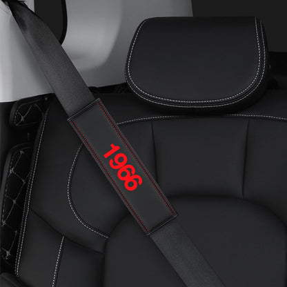 Designe for Camaro RS Seatbelt Cover Pad 2pack car Accessories Compatible with Camaro RS Shoulder Strap Protector with Comfortable Soft Leather. (HWZ-hjd-RS)