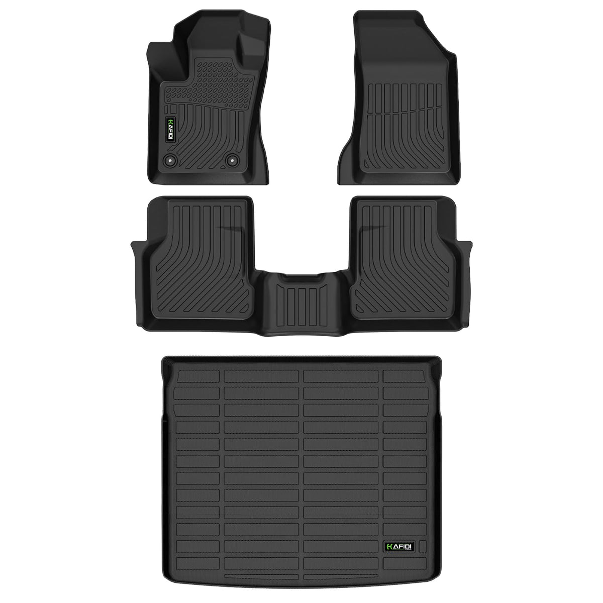 HAFIDI® Floor Mats & Cargo Liner Set Fit for 2023-2027 Kia NIRO & NIRO Hybrid (Not for NIRO EV &NIRO PHEV) All Weather Protection TPE Anti-Slip Floor Liners Custom Accessories -Black