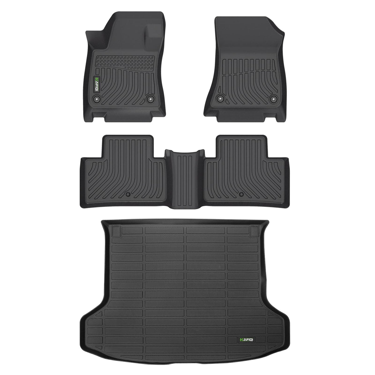 Floor Mats Custom for Toyota Corolla 2009-2013 All Weather Protection TPE Heavy Duty Non-Slip Automotive Floor Liners Fits Front& 2nd Row Full Set Accessories, Black