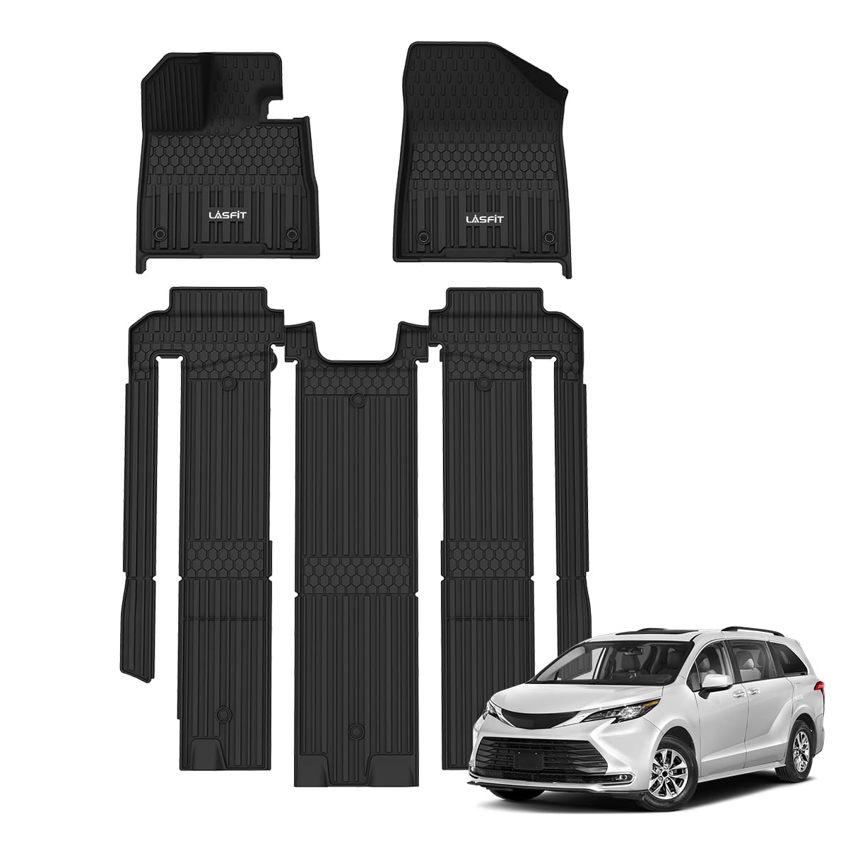 LASFIT Floor Mats for Toyota 4Runner 2013-2024 & for Lexus GX460 2014-2023