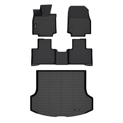 Floor Mats Custom for Toyota Corolla 2009-2013 All Weather Protection TPE Heavy Duty Non-Slip Automotive Floor Liners Fits Front& 2nd Row Full Set Accessories, Black