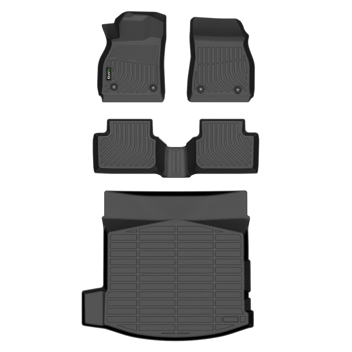 HAFIDI® Floor Mats & Cargo Liner Set Fit for 2023-2027 Kia NIRO & NIRO Hybrid (Not for NIRO EV &NIRO PHEV) All Weather Protection TPE Anti-Slip Floor Liners Custom Accessories -Black