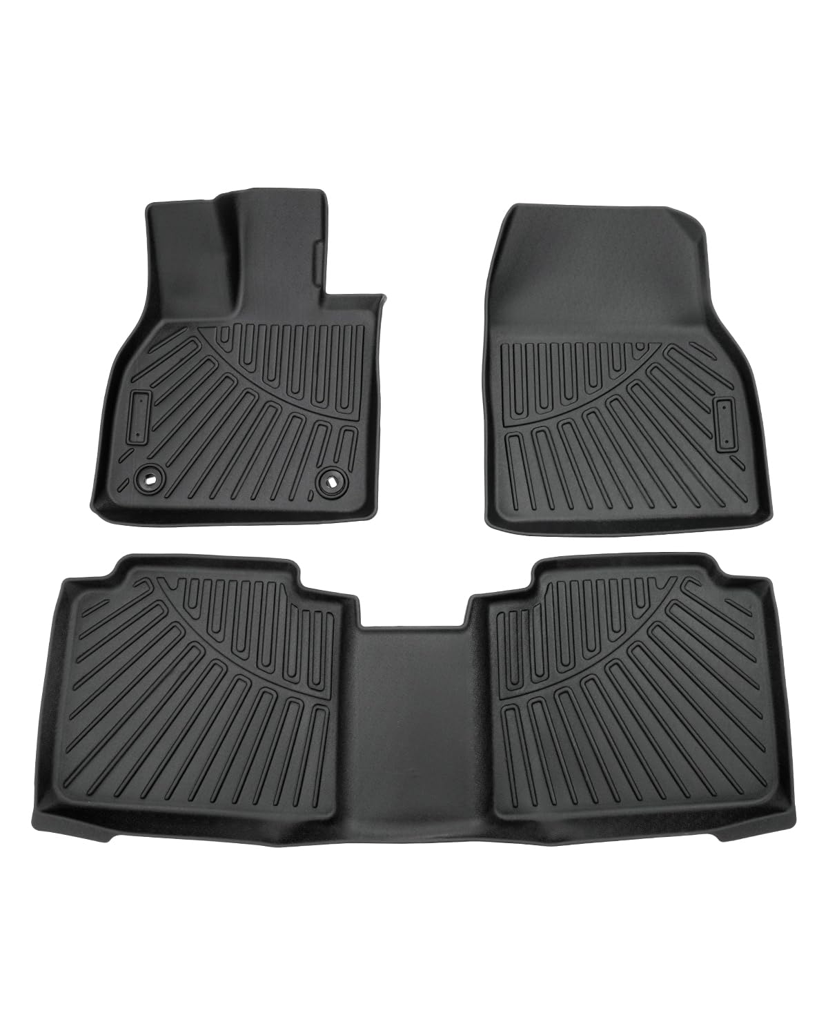 Powerty Floor Mats for 2019-2024 2025 Toyota RAV4 Accessories All Weather Floor Liner 3D TPO 1st & 2nd Row Floor Mat Heavy-Duty Floor Liners(FIT All Models)