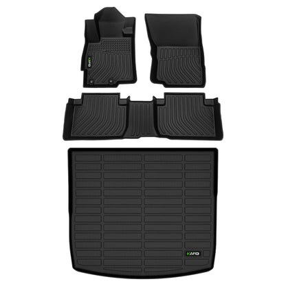 Floor Mats Custom for Toyota Corolla 2009-2013 All Weather Protection TPE Heavy Duty Non-Slip Automotive Floor Liners Fits Front& 2nd Row Full Set Accessories, Black