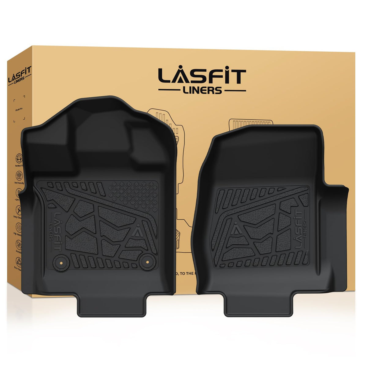 LASFIT Floor Mats for Ford Fusion 2017-2020 SE/S/SEL/Titanium/Hybrid