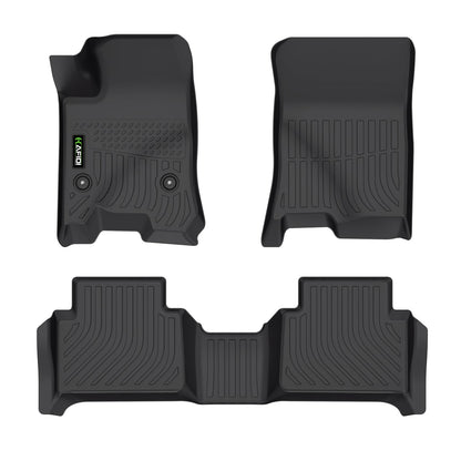 Floor Mats Custom for Toyota Corolla 2009-2013 All Weather Protection TPE Heavy Duty Non-Slip Automotive Floor Liners Fits Front& 2nd Row Full Set Accessories, Black