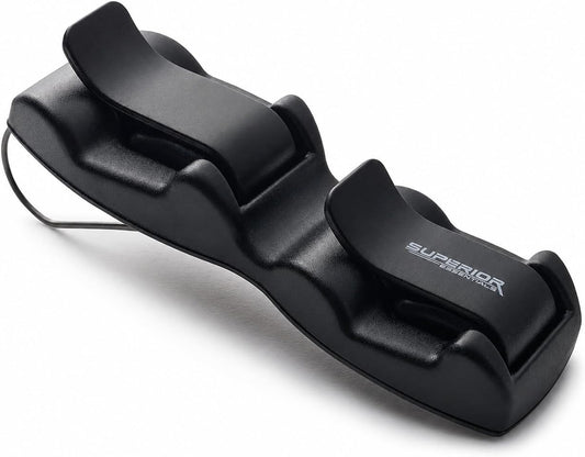 SUPERIOR ESSENTIALS Sunglass Holder for Car Visor Clip - Sun-Glasses Holder and Ticket Card Clips - Car Visor Accessories - Luxury Eyeglass Car Mount (Pack 1)