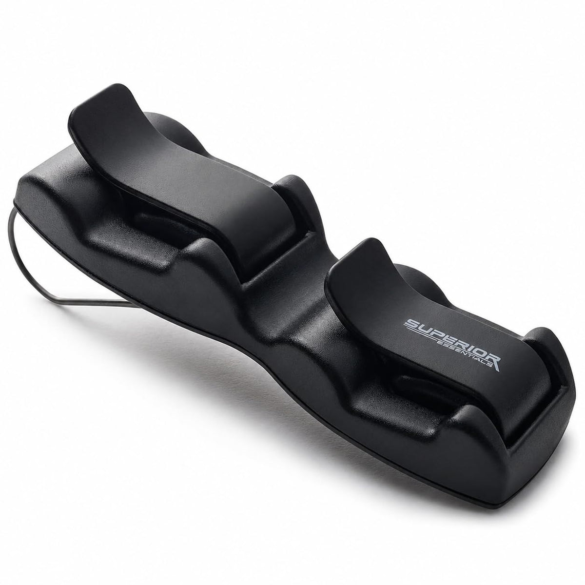 SUPERIOR ESSENTIALS Sunglass Holder for Car Visor Clip - Sun-Glasses Holder and Ticket Card Clips - Car Visor Accessories - Luxury Eyeglass Car Mount (Pack 2)