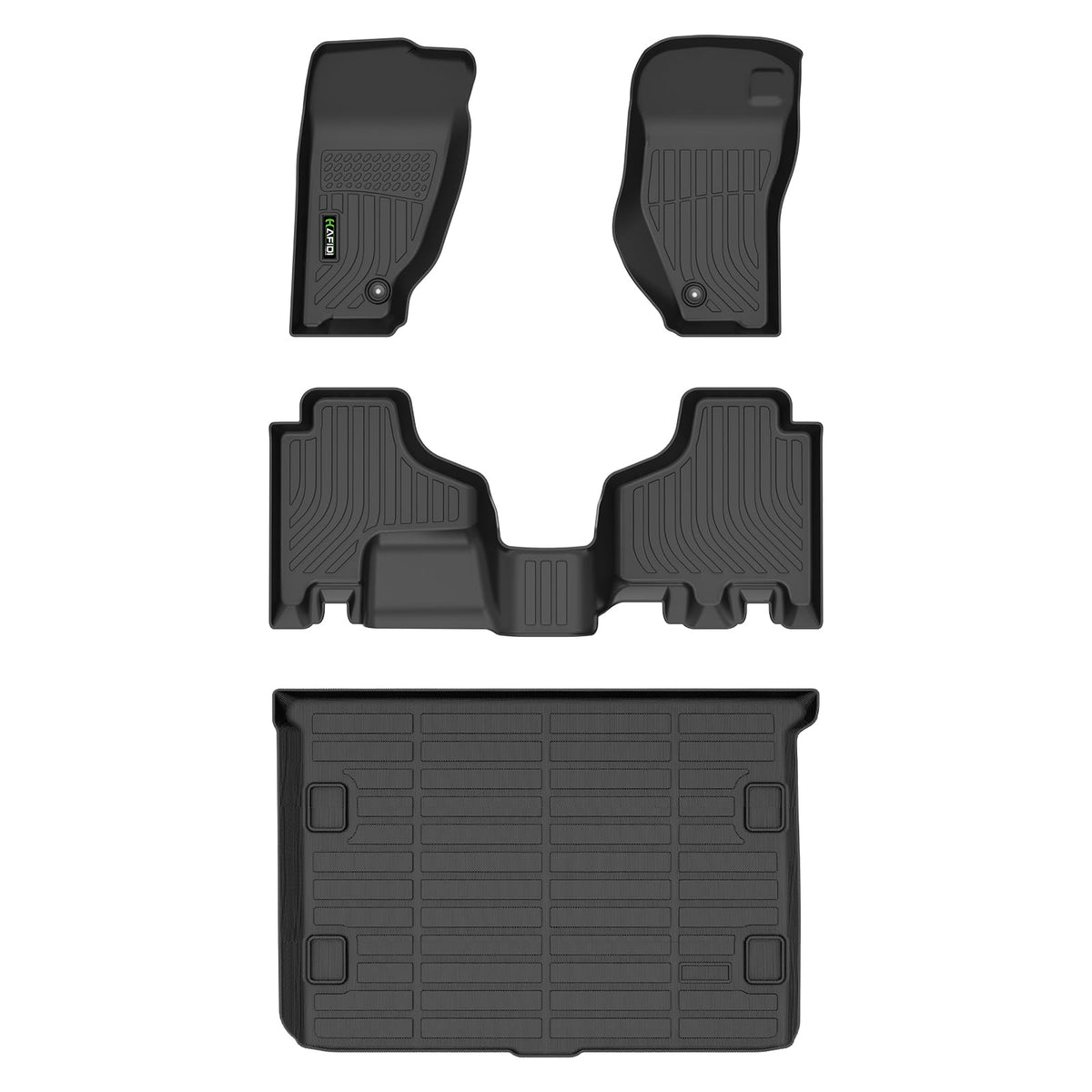 HAFIDI® Floor Mats & Cargo Liner Set Fit for 2023-2027 Kia NIRO & NIRO Hybrid (Not for NIRO EV &NIRO PHEV) All Weather Protection TPE Anti-Slip Floor Liners Custom Accessories -Black