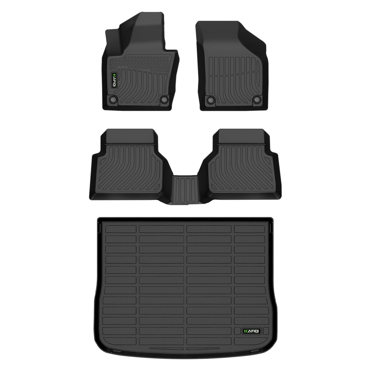 HAFIDI® Floor Mats & Cargo Liner Set Fit for 2023-2027 Kia NIRO & NIRO Hybrid (Not for NIRO EV &NIRO PHEV) All Weather Protection TPE Anti-Slip Floor Liners Custom Accessories -Black