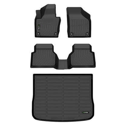 HAFIDI® Floor Mats & Cargo Liner Set Fit for 2023-2027 Kia NIRO & NIRO Hybrid (Not for NIRO EV &NIRO PHEV) All Weather Protection TPE Anti-Slip Floor Liners Custom Accessories -Black