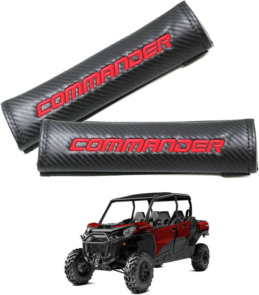Carbon Fiber Seat Belt Shoulder Pads Compatible with Commander UTV SSV SXS