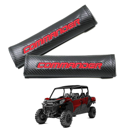 Carbon Fiber Seat Belt Shoulder Pads Compatible with Commander UTV SSV SXS