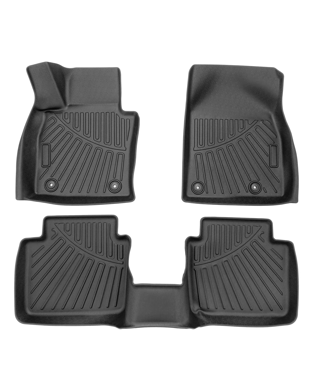 Powerty Floor Mats for 2019-2024 2025 Toyota RAV4 Accessories All Weather Floor Liner 3D TPO 1st & 2nd Row Floor Mat Heavy-Duty Floor Liners(FIT All Models)