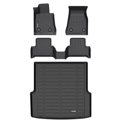Floor Mats Custom for Toyota Corolla 2009-2013 All Weather Protection TPE Heavy Duty Non-Slip Automotive Floor Liners Fits Front& 2nd Row Full Set Accessories, Black