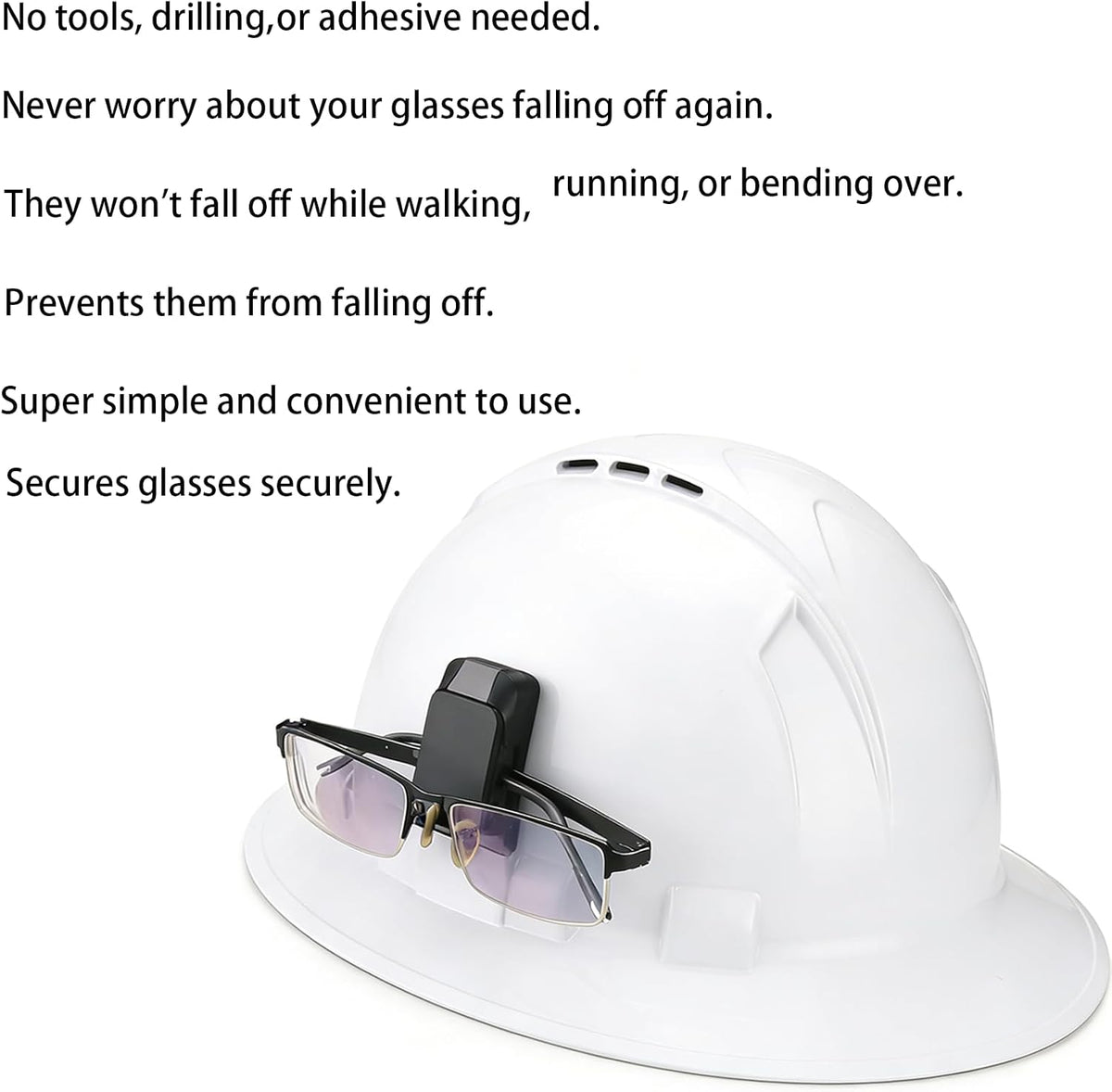 Glasses Holders for Pyramex Ridgeline Hard Hat Accessory，Sunglasses clips can be securely attached to the sun visor