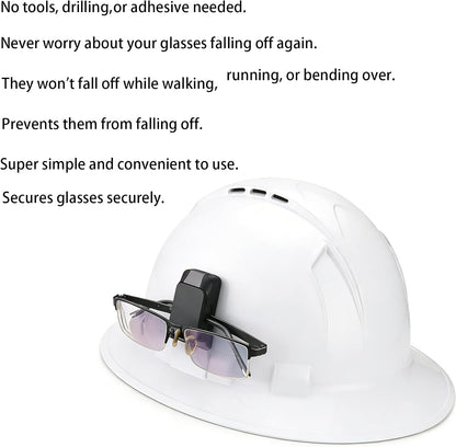 Glasses Holders for Pyramex Ridgeline Hard Hat Accessory，Sunglasses clips can be securely attached to the sun visor