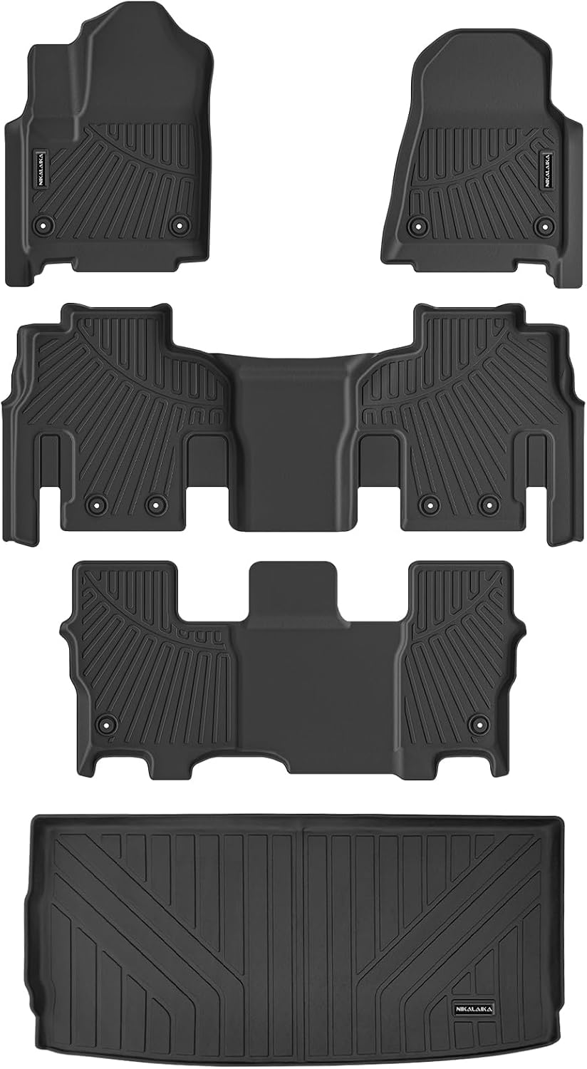 Floor Mats & Cargo Liner for 2022-2026 Jeep Wagoneer 8 Passenger (Non L/S)