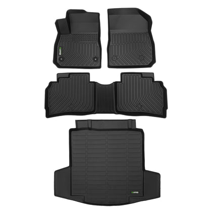 HAFIDI® Floor Mats & Cargo Liner Set Fit for 2023-2027 Kia NIRO & NIRO Hybrid (Not for NIRO EV &NIRO PHEV) All Weather Protection TPE Anti-Slip Floor Liners Custom Accessories -Black