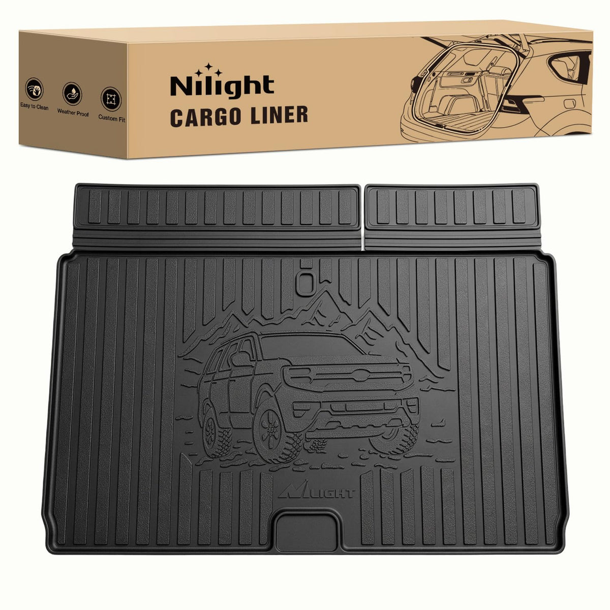 Nilight TPE Floor Mats for Ford F250 F350 F450 Super Duty Crew Cab
