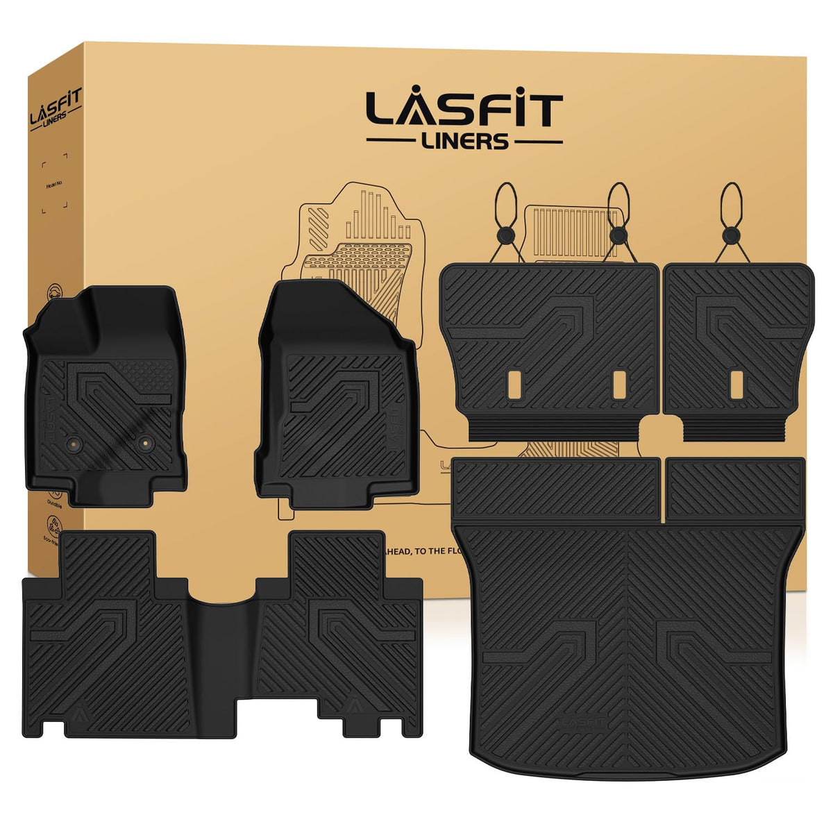 LASFIT Floor Mats for Ford Fusion 2017-2020 SE/S/SEL/Titanium/Hybrid