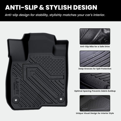 LASFIT All Weather Floor Mats for Honda Civic 2022-2026【Gasoline Sedan】