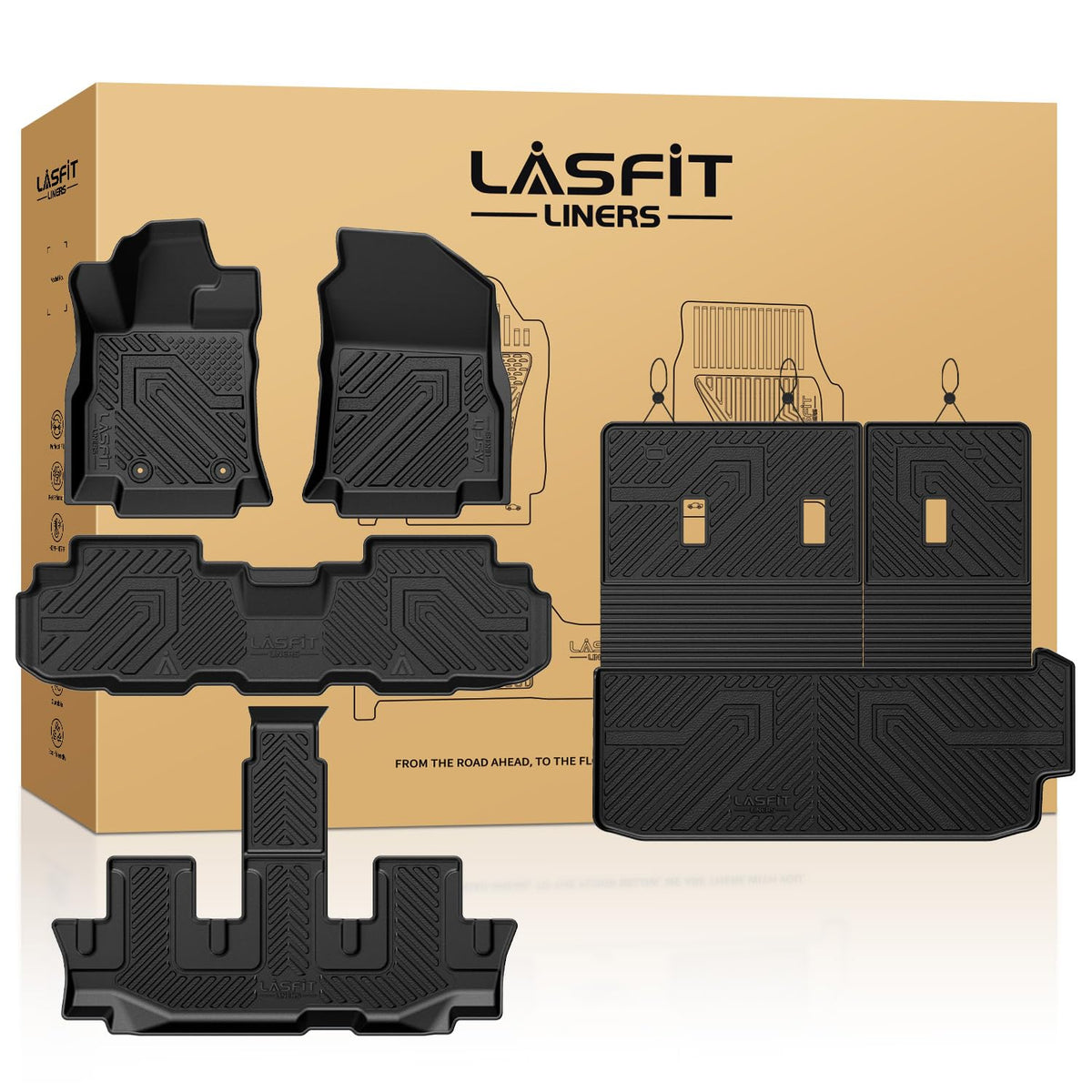 LASFIT Floor Mats for KIA EV9 6-Seat 2026 2025 2024