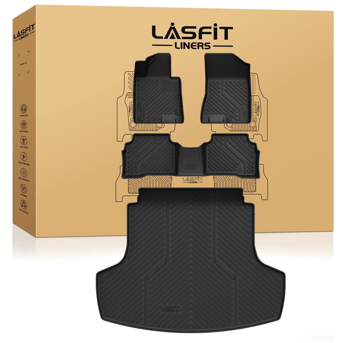 LASFIT Floor Mats for KIA EV9 6-Seat 2026 2025 2024