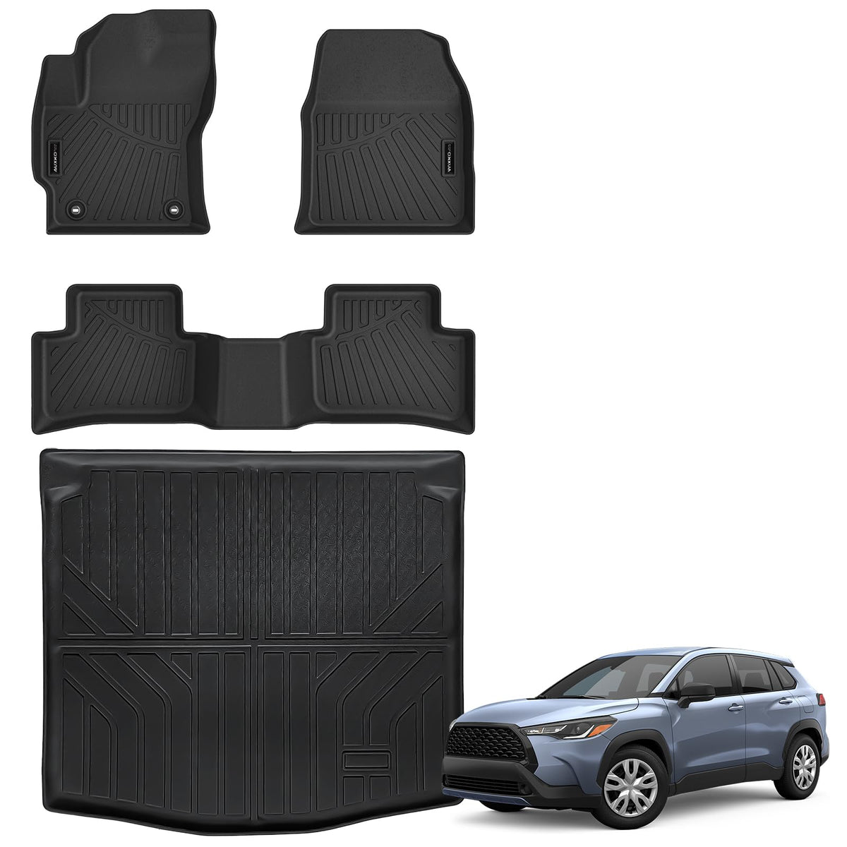 AUXKO All Weather Floor Mats for Toyota Camry 2025 2026 Include Hybrid
