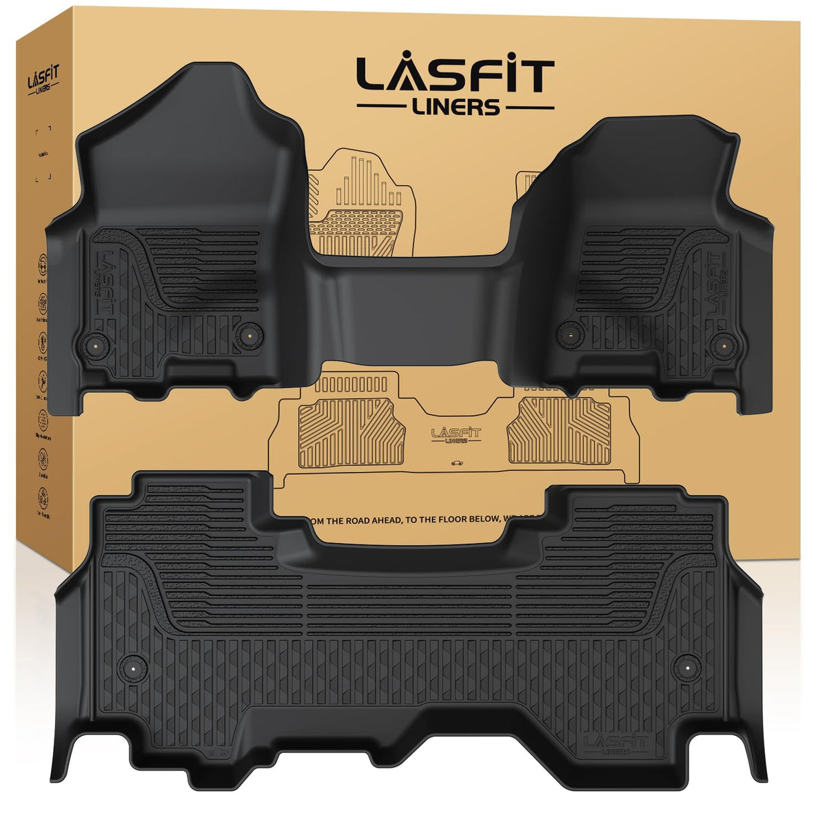 LASFIT Floor Mats for RAM 2500/3500 Crew Cab 2019-2026 2027 Bucket Seat