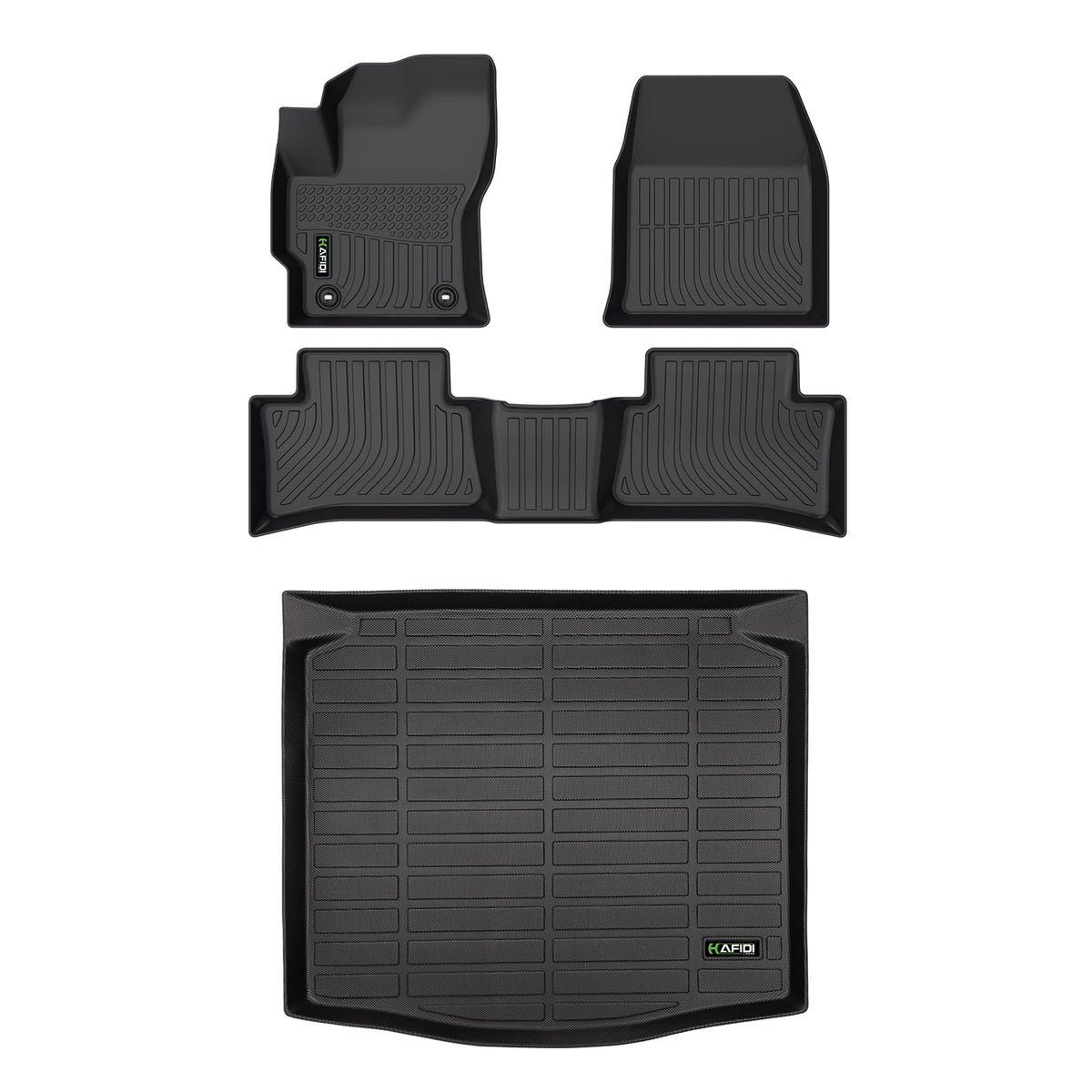 Floor Mats Custom for Toyota Corolla 2009-2013 All Weather Protection TPE Heavy Duty Non-Slip Automotive Floor Liners Fits Front& 2nd Row Full Set Accessories, Black