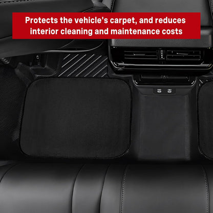 4 PCS Car Floor Mats, Waterproof Auto Rug Floor Pads Stylish Interior Accessories, Anti-Slip Front & Rear Carpet Mats Universal Protective Pads for Cars Trucks SUVs (Black)
