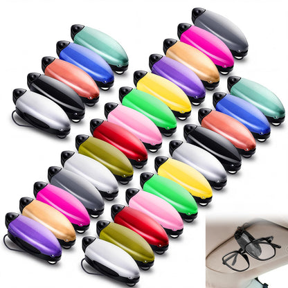 Frienda 10 Pcs Sunglass Visor Clip for Car, Colorful