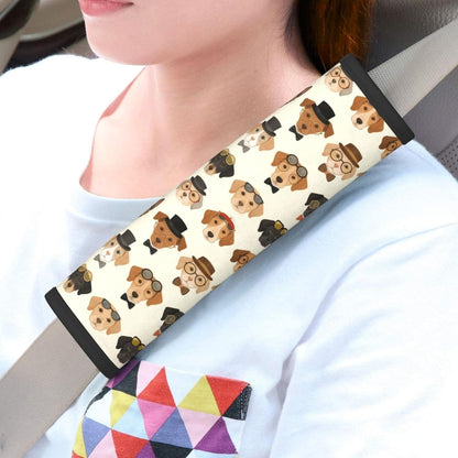 Seat Belt Shoulder Pad 2PCS - Glasses Dog