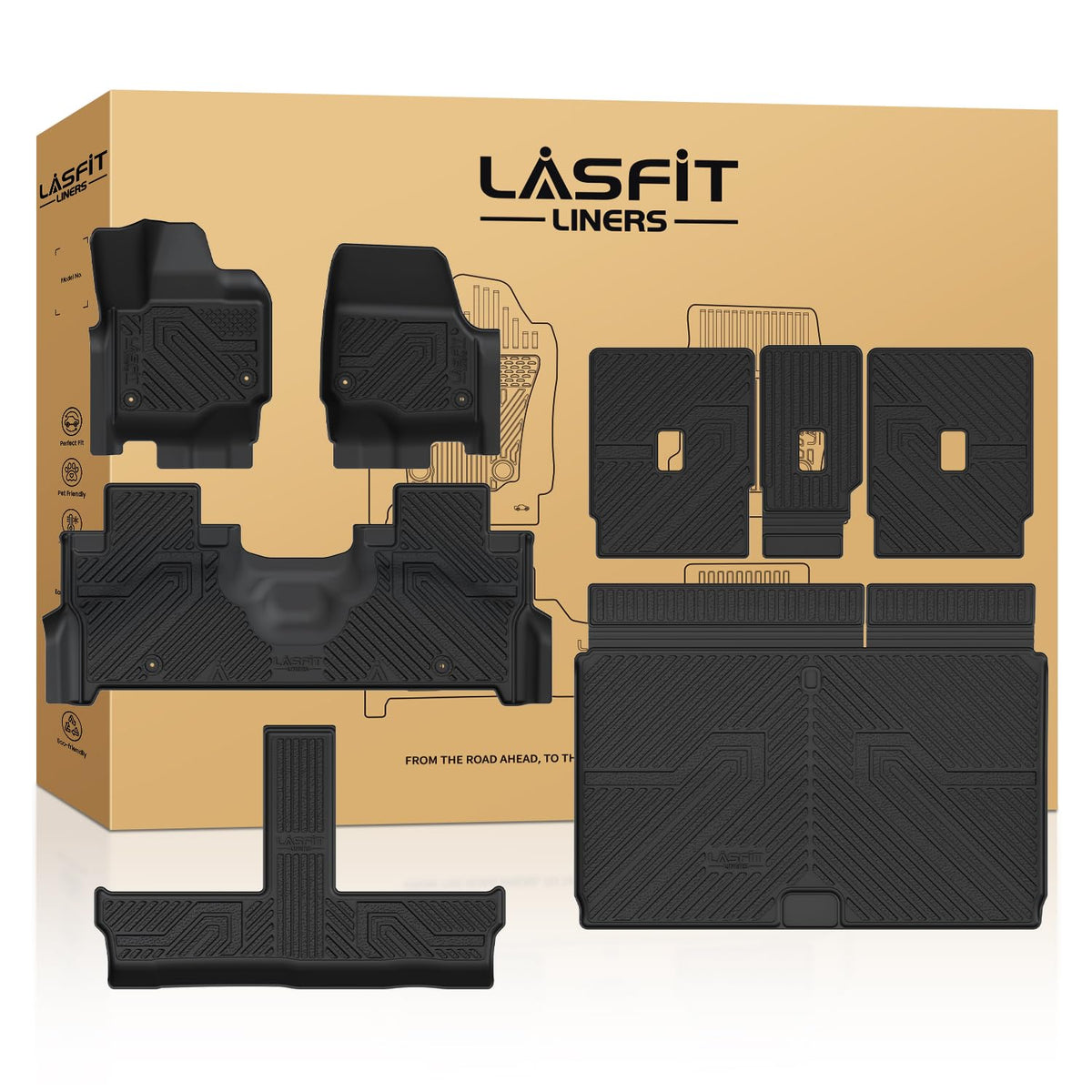 LASFIT Floor Mats for Ford Fusion 2017-2020 SE/S/SEL/Titanium/Hybrid