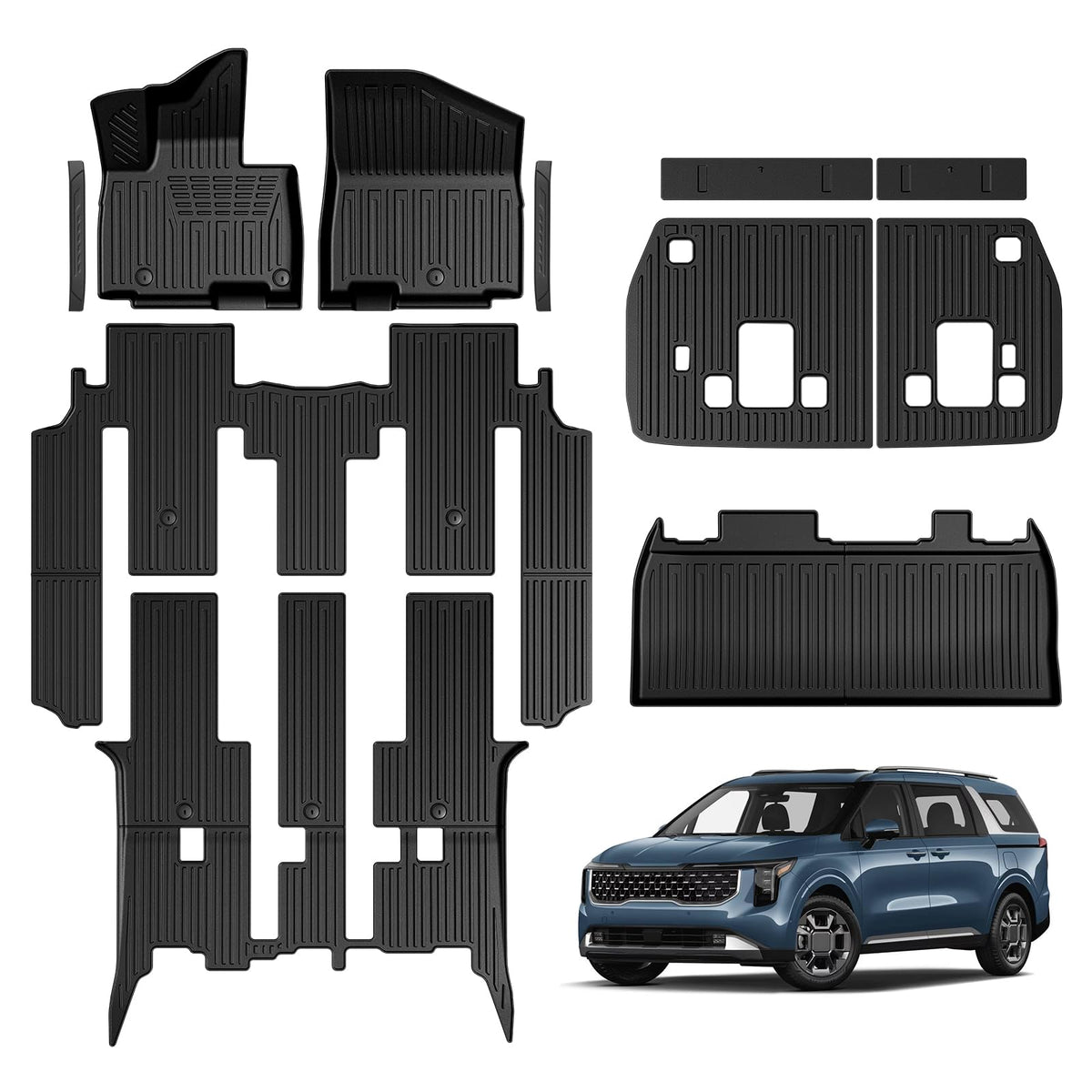 Floor Mats for 2020-2025 Kia Soul Accessories (w/o Subwoofer)
