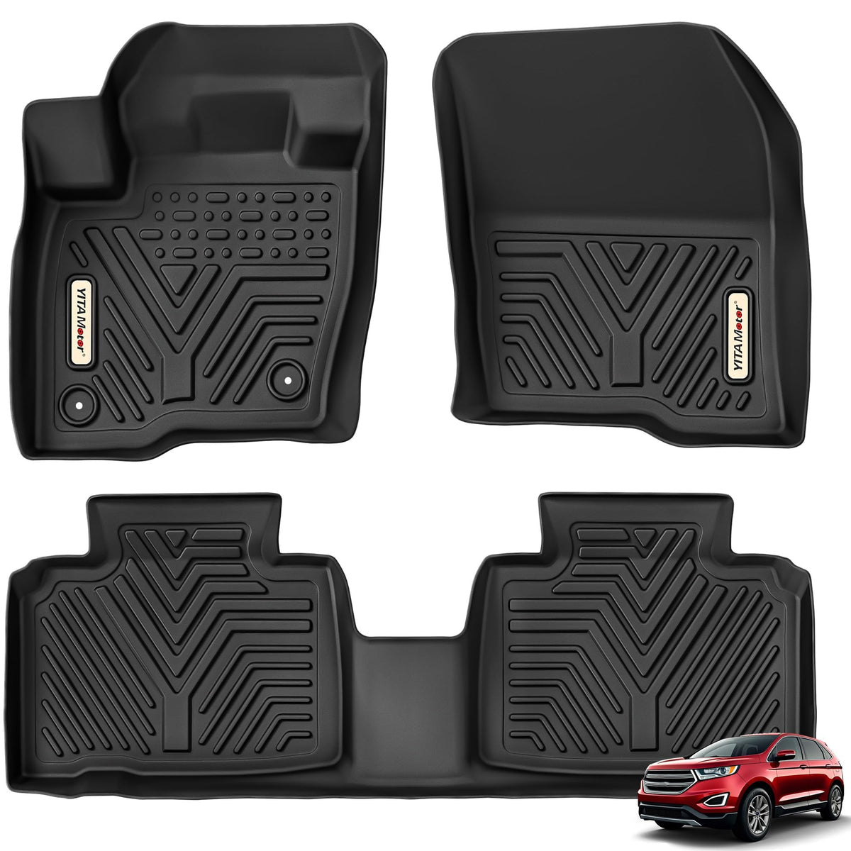 YITAMOTOR Mats for Chrysler Pacifica 2017-2027 7/8 Passenger (No Hybrid)