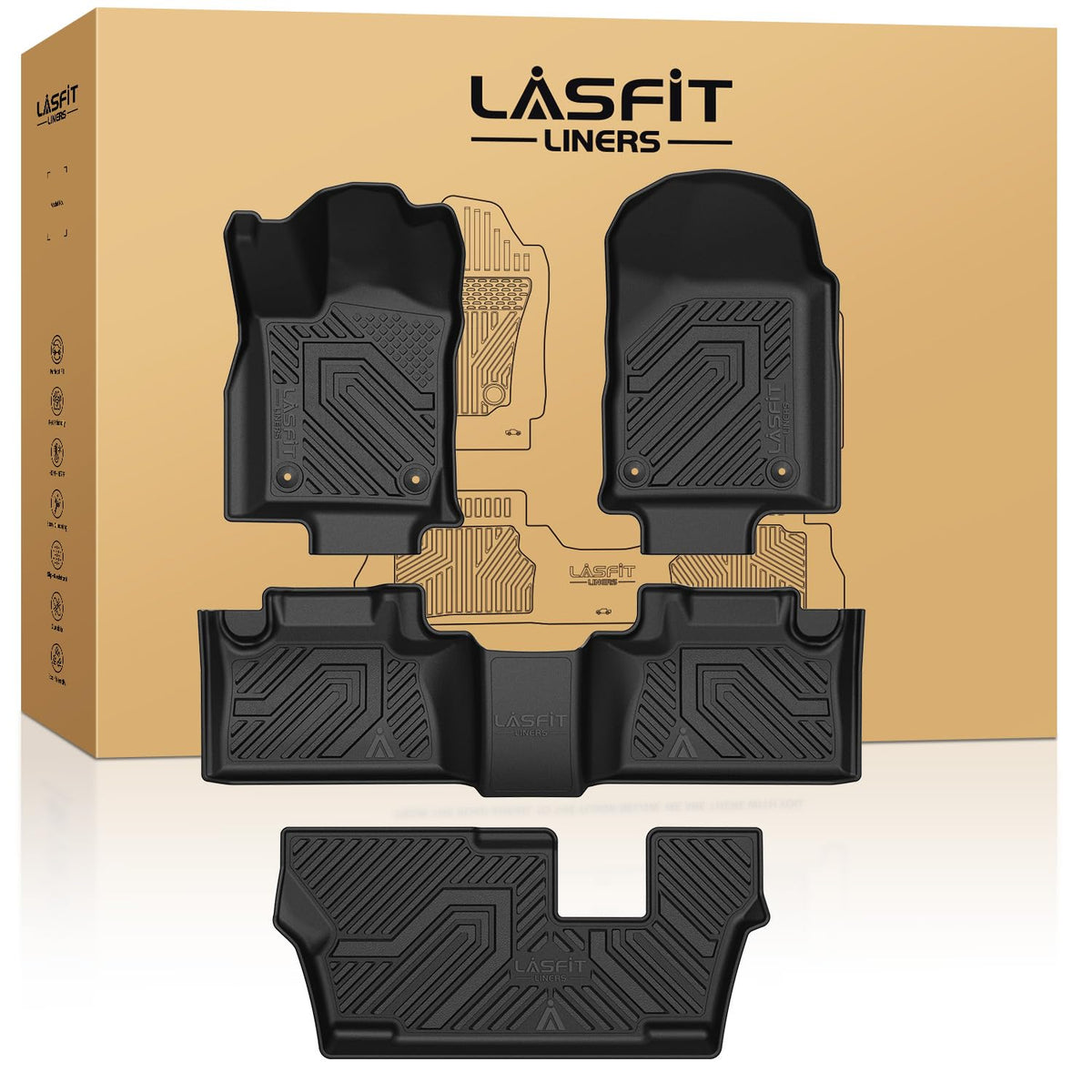 LASFIT Floor Mats for RAM 2500/3500 Crew Cab 2019-2026 2027 Bucket Seat