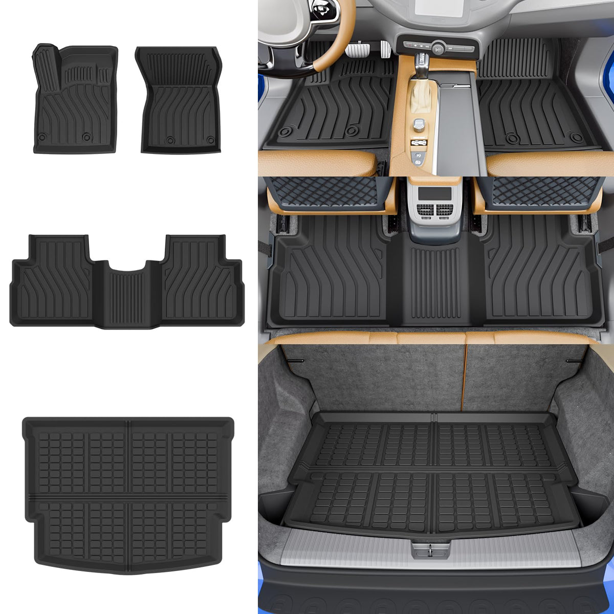 Rongtaod Floor Mats Set for 2021-2026 Kia Sorento 6&7 Seats Accessories