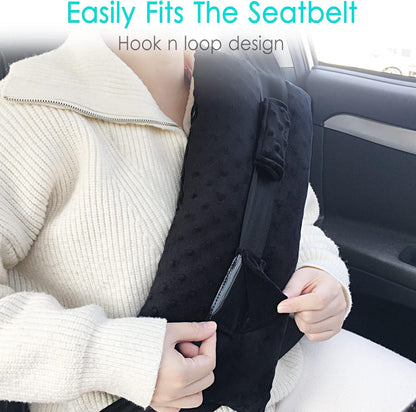 Hysterectomy Pillow Abdominal Surgery Seatbelt Pillows with Pocket Myomectomy Comfort Cushion for Belly Incision Tummy Tuck C-Section Recovery Gifts Women Patients (Minky Black)