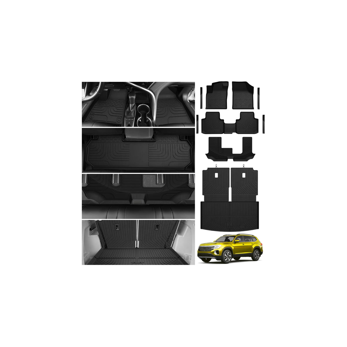 KUST Custom Fit Floor Mats for 2019-2025 2026 Nissan Altima Accessories All Weather Floor Mat Carpet Liners Front Rear 2 Row Seat Black Liner TPE
