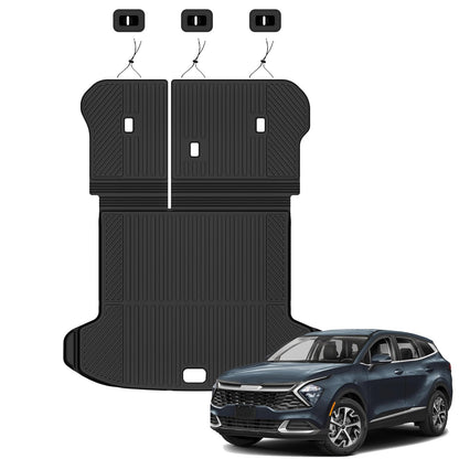 AUXKO Floor Mats Cargo Mat Backrest Mat for 2027 Kia Telluride Hybrid