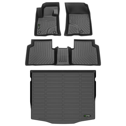 HAFIDI® Floor Mats & Cargo Liner Set Fit for 2023-2027 Kia NIRO & NIRO Hybrid (Not for NIRO EV &NIRO PHEV) All Weather Protection TPE Anti-Slip Floor Liners Custom Accessories -Black