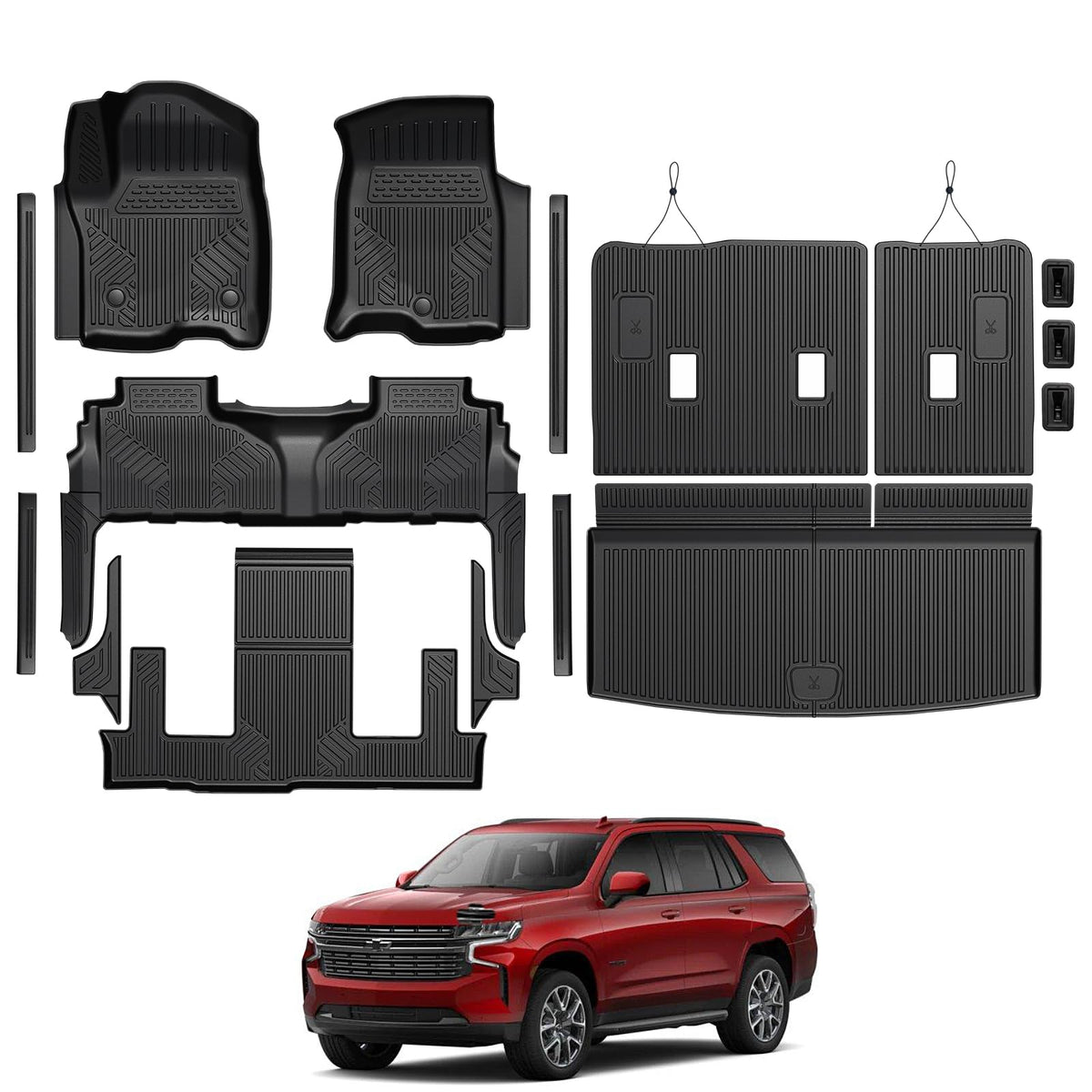 Floor Mats for 2018-2023 Chevy Traverse 7-Seat Accessories