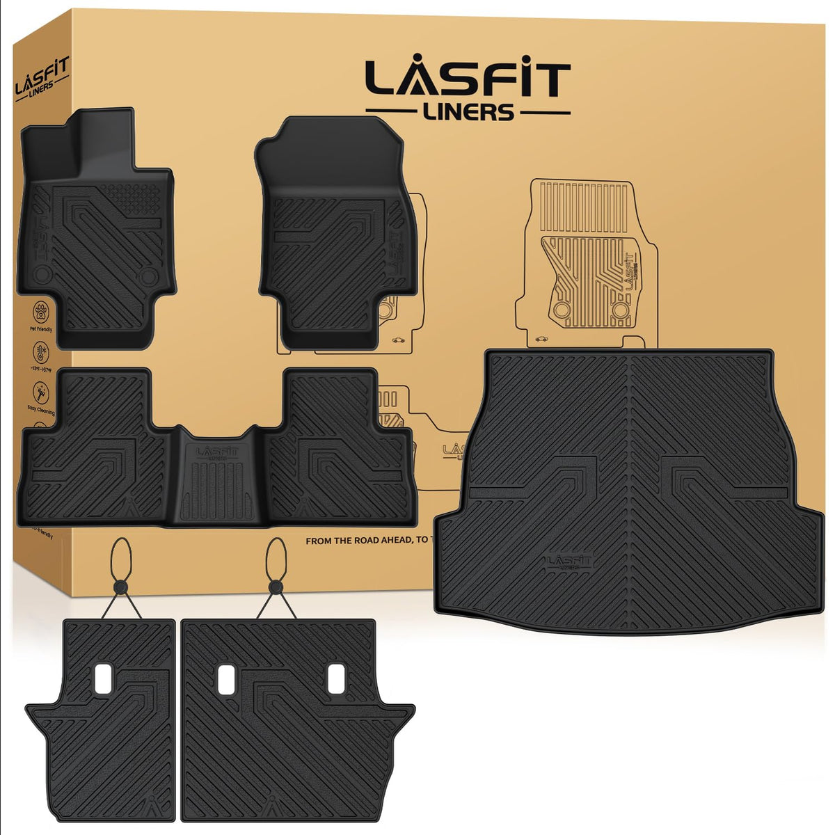 LASFIT Floor Mats for Toyota 4Runner 2013-2024 & for Lexus GX460 2014-2023