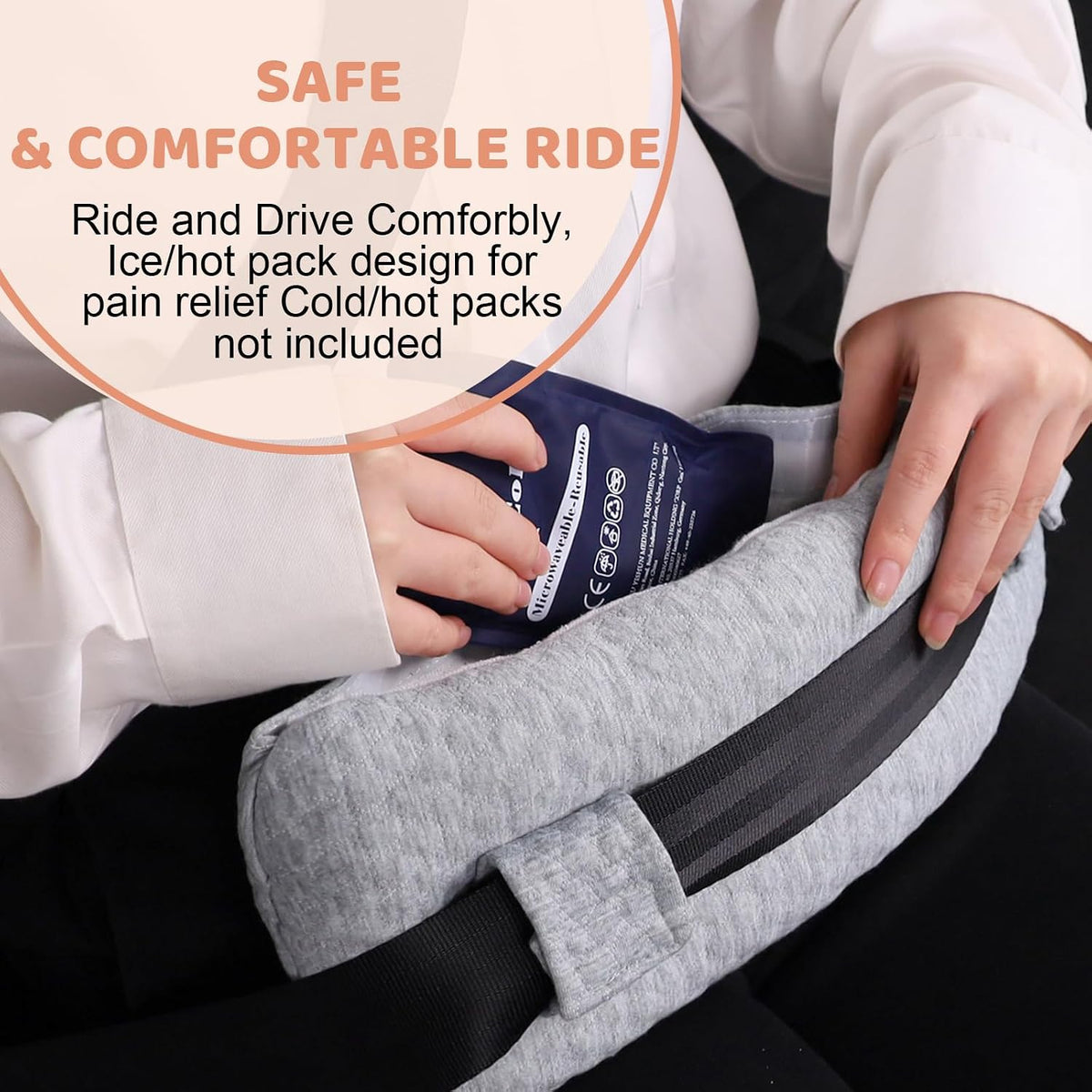 Seat Belt Pillow Post Surgery for Mastectomy and Heart Surgery