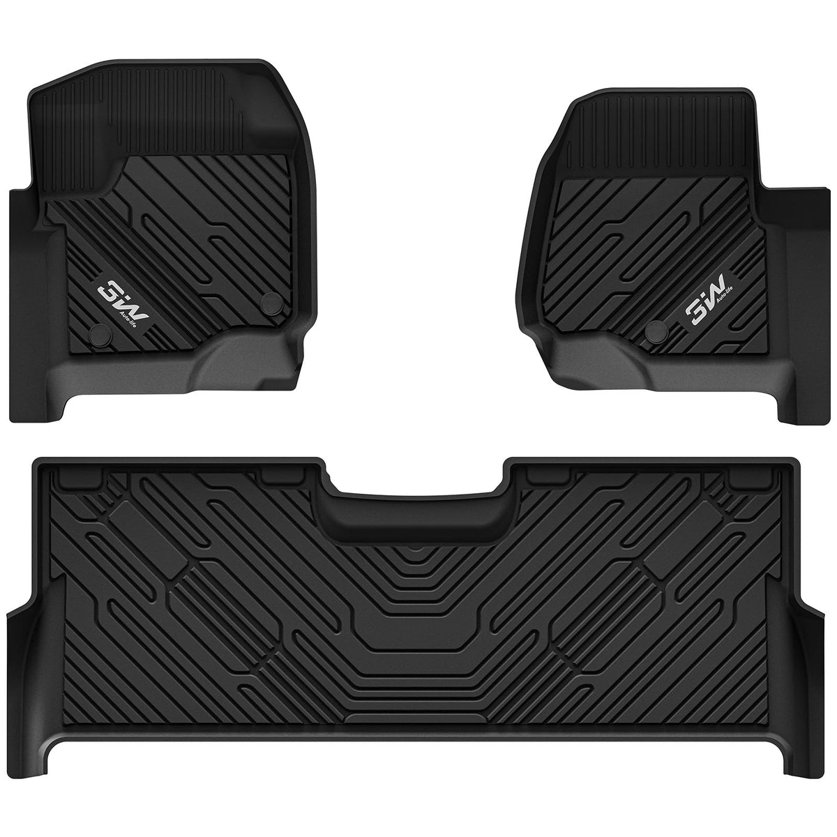 3W Floor Mats for Chevrolet Chevy Colorado/GMC Canyon Crew Cab 2023-2026