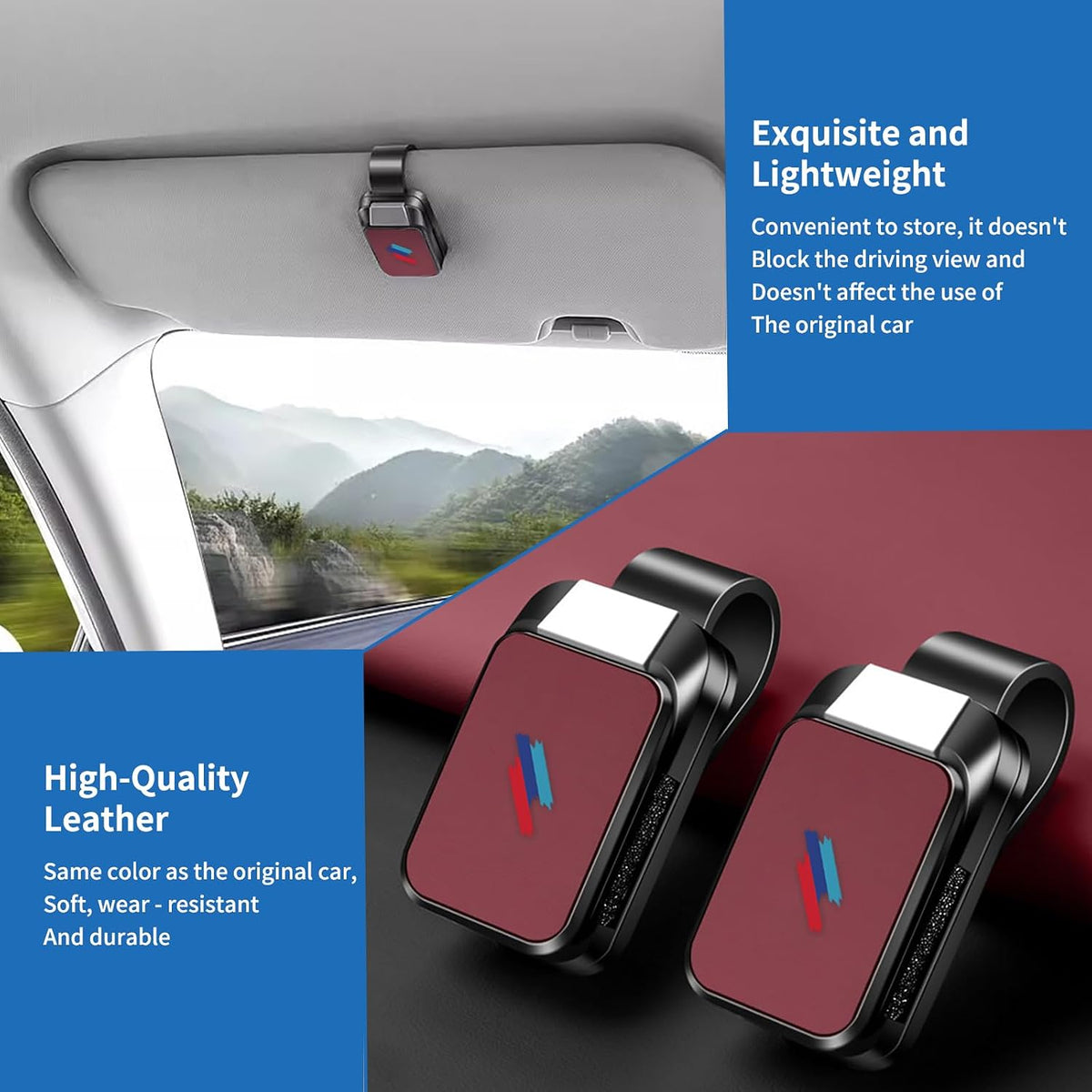 1 Pack Car Sunglass Holder Fits for BMW X3 X5 X7 X1 iX X6 X2 X4