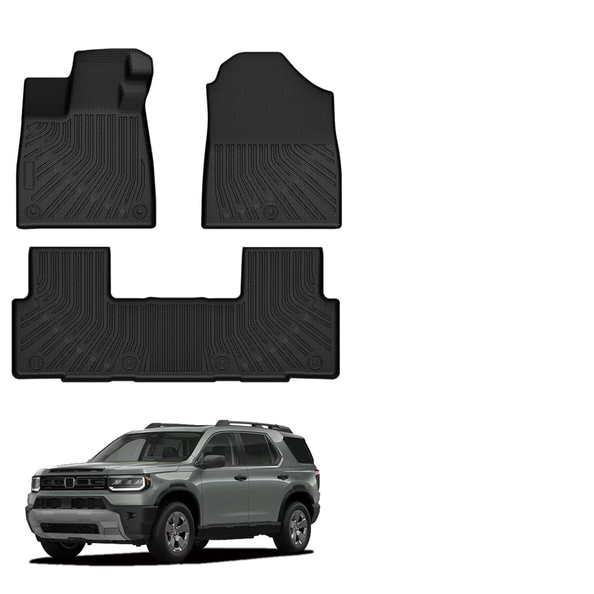 Cartist Floor Mats Fit for Honda HR-V HRV 2023 2024 2025 2026 (Include Hybrid) All Weather Floor Liners Front & 2nd Row Floor Mat for HRV Heavy Duty